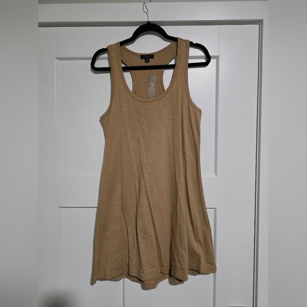 NWT J. Crew Tan Racerback Tank Dress